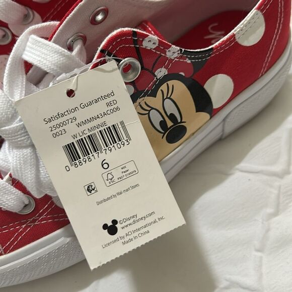 Mickey Mouse Women’s Red & White Platform Sneakers (Size 6) - Picture 10 of 12